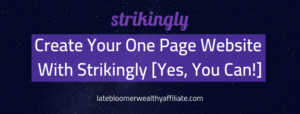 Create Your One Page Website With Strikingly